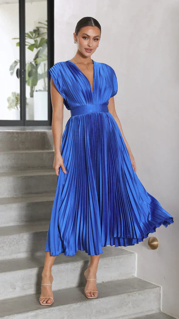 Levoire | Robe a-ligne raffinée Bleu