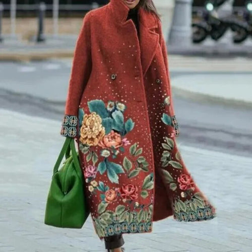 Levoire | Manteau Élégant Avec Motif Floral