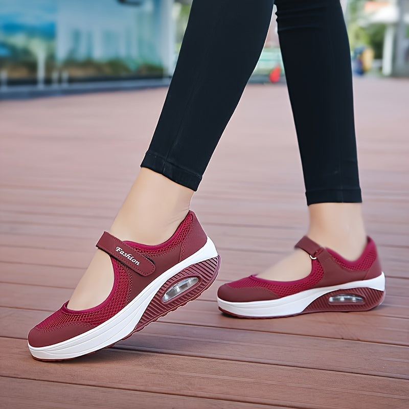 Levoire | Chaussures De Sport À Coussin D'air En Mesh Pour Femmes Bourgogne