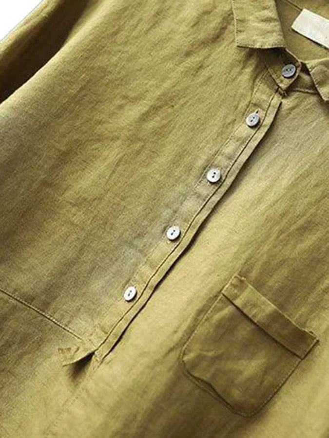 Levoire | Chemise décontractée pour femme à manches longues avec bouton à revers