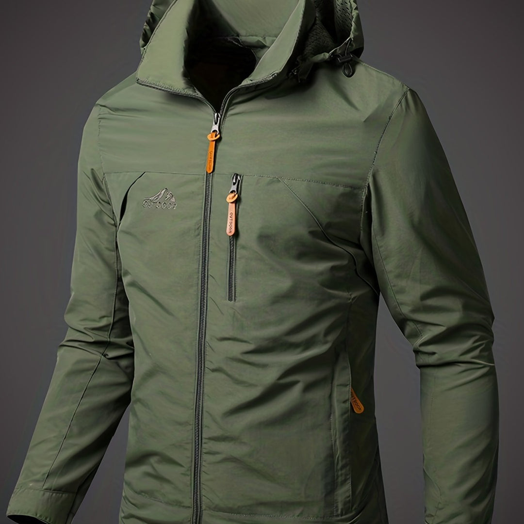 Levoire | Veste Softshell Imperméable Pour Hommes Avec Capuche Olive vert 1