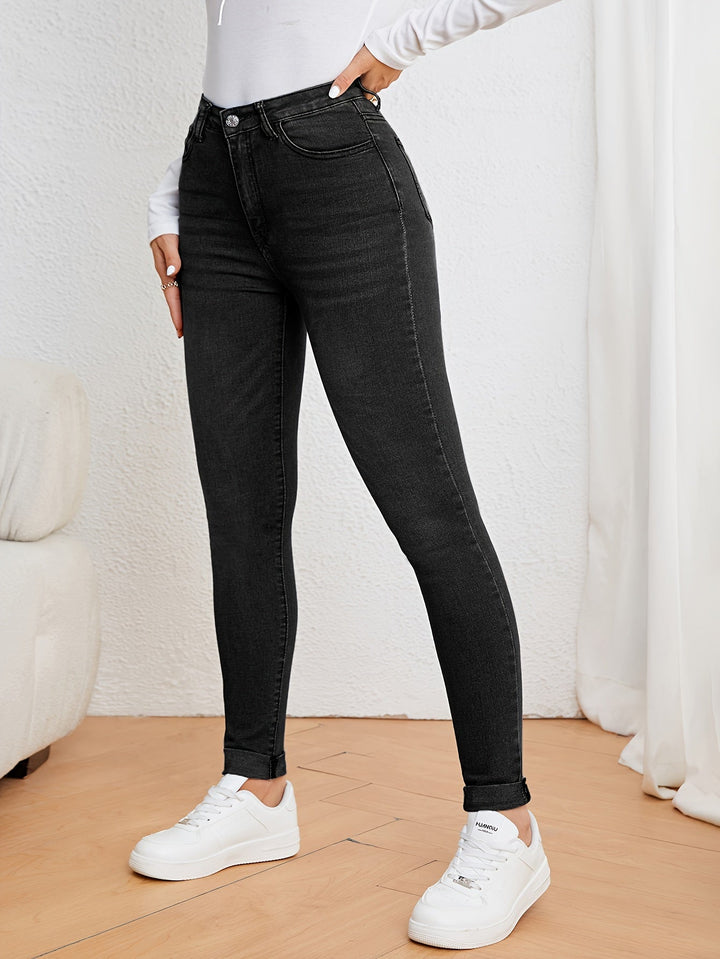 Levoire | Vert Olive Femme Jean Slim Fit Taille Haute