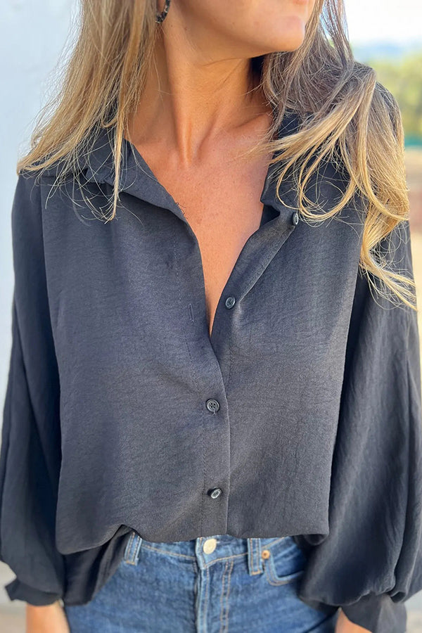Levoire | Haut En Bouton Batwing À Coupe Décontractée Noir