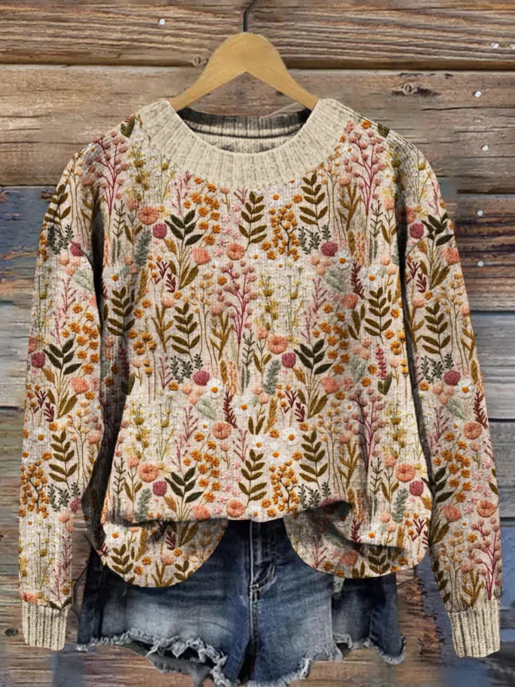 Levoire | Pull Confortable À Fleurs