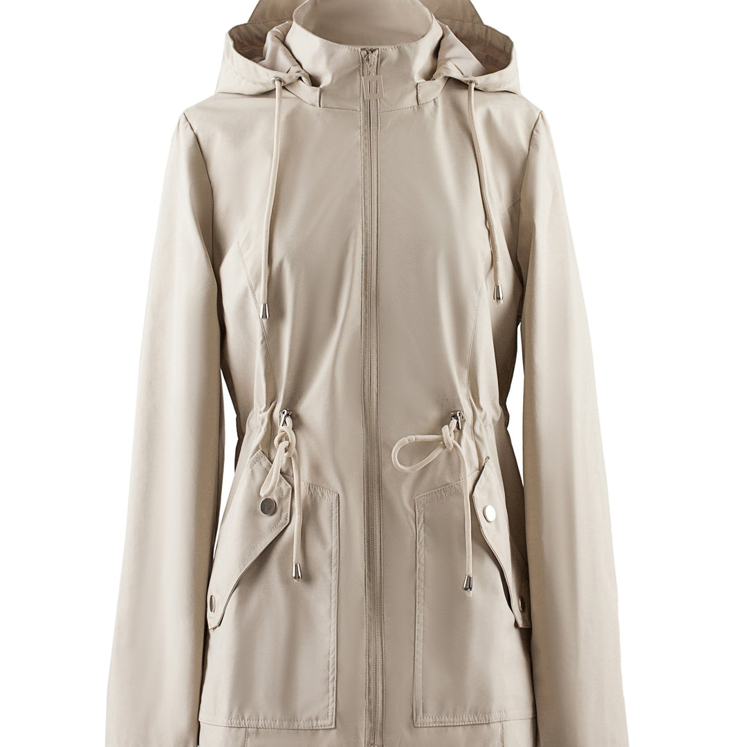 Levoire | Veste De Printemps Et D'Automne À Capuche Imperméable À Taille Empiriques