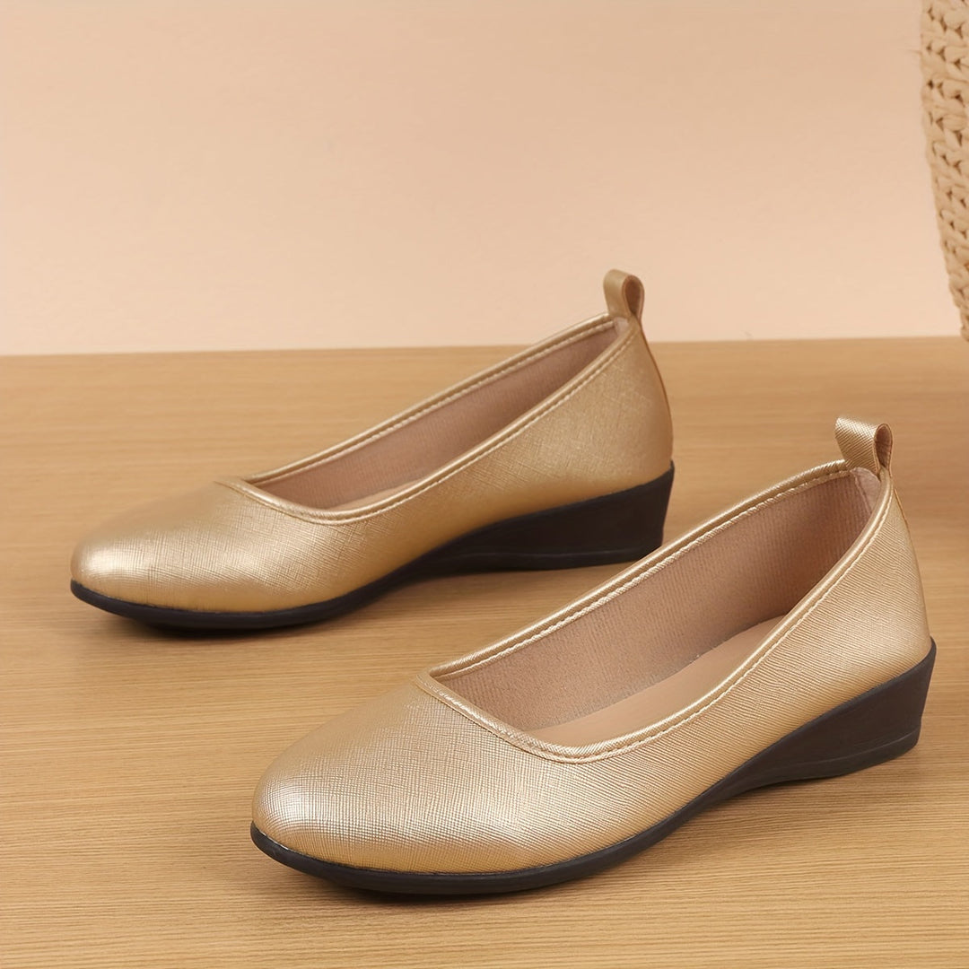 Levoire | Classiques Ballerines Blanches Avec Motif Croisé Doré