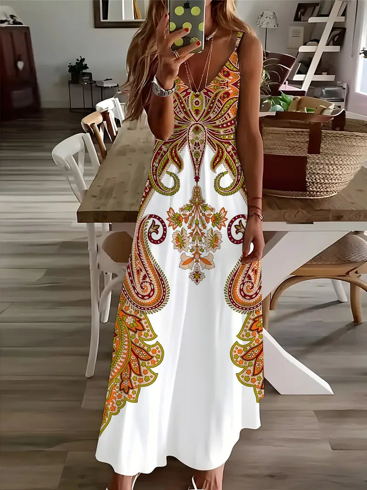 Levoire | Robe Cami À Décolleté En V Avec Motif Floral, Un Autre Style Jaune