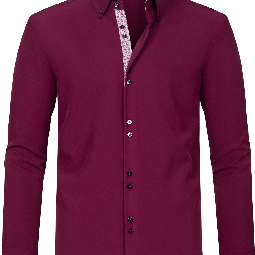 Levoire | Chemise Pour Homme Unie Avec Col Retourné Pour Des Apparitions Élégantes