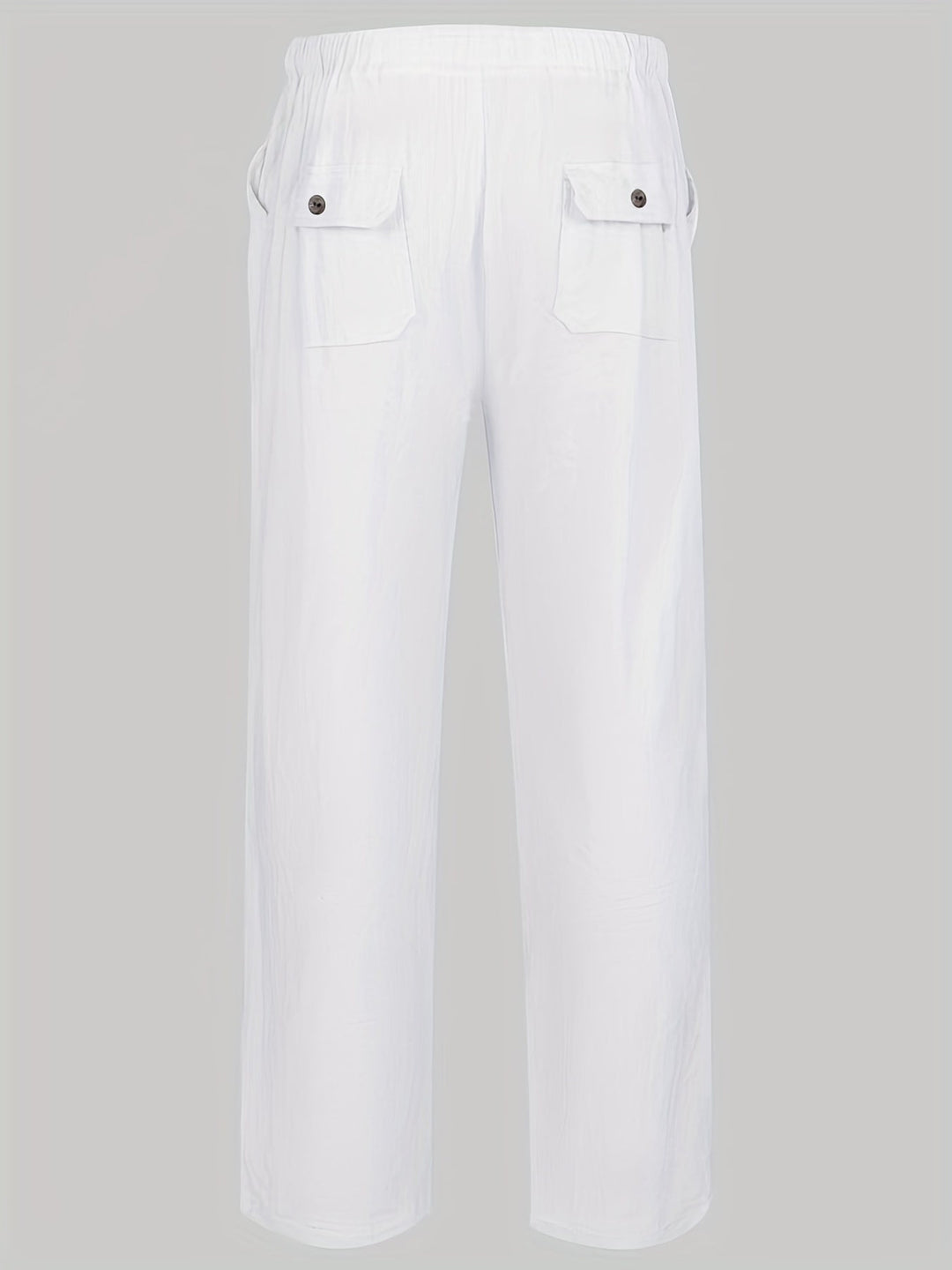 Levoire | Pantalons Pour Hommes En Mélange De Coton Et De Lin Avec Une Taille Élastique Décontractée