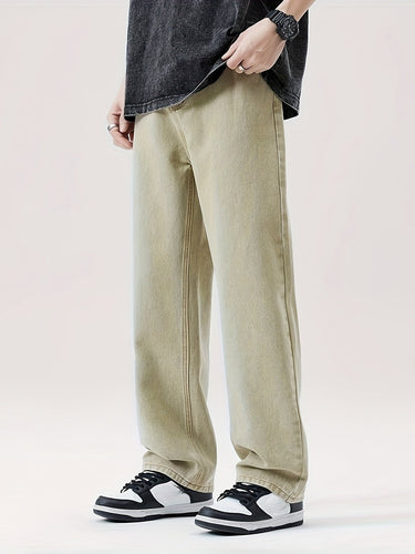 Levoire | Mélange De Coton Pantalon En Jean Décontracté Ample Style Urbain
