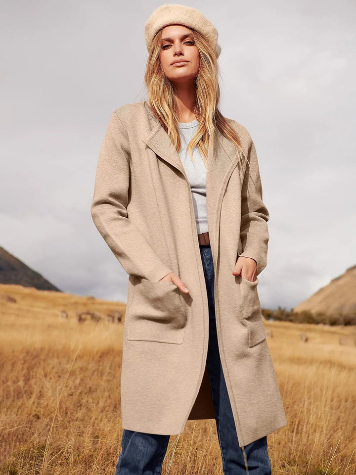 Levoire | Nouveau manteau de mode à revers Abricot
