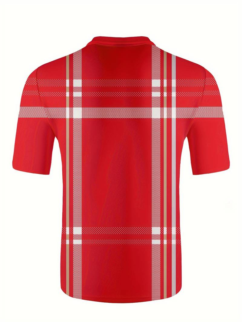 Levoire | Chemise De Golf Rouge À La Mode Dans Le Style De Rue