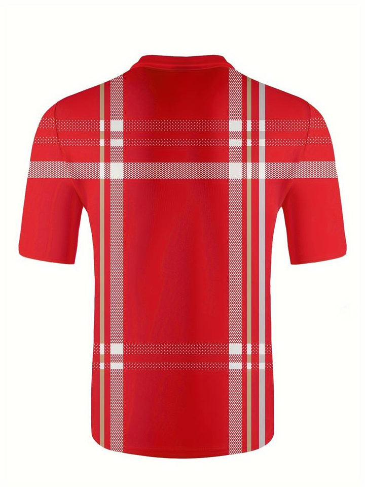 Levoire | Chemise De Golf Rouge À La Mode Dans Le Style De Rue