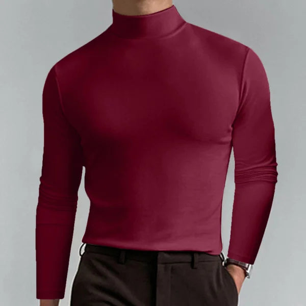 Levoire | T-Shirt Ajusté Taille Haute Et À Manches Longues Vin rouge