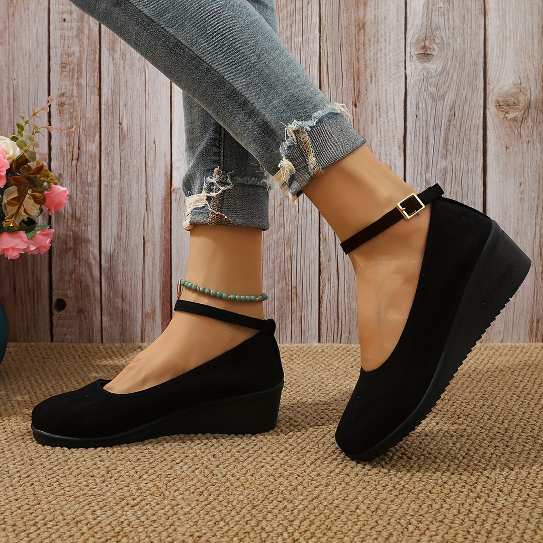 Levoire | Femme Classiques Mocassins À Talon Wedge Avec Semelle En Pu Confortable