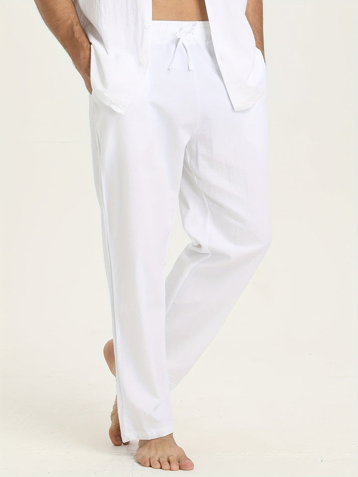Levoire | Pantalons En Coton Pour Hommes Avec Cordon Et Poches