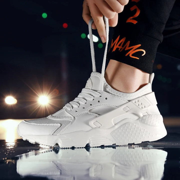 Levoire | Cuir Antidérapant Haute Respirant Baskets Homme Blanc