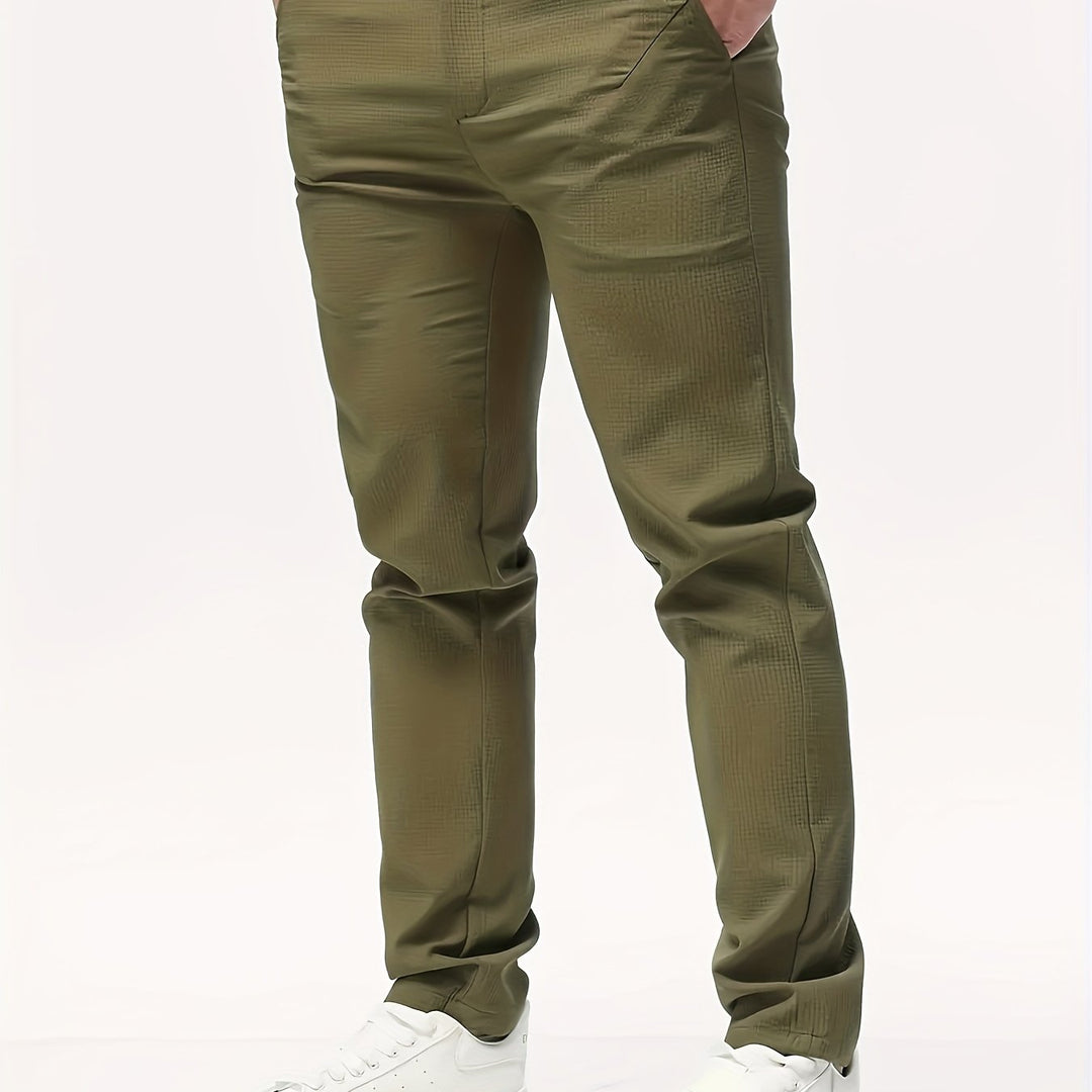 Levoire | Pantalons Décontractés Classiques Pour Hommes Olive vert 1