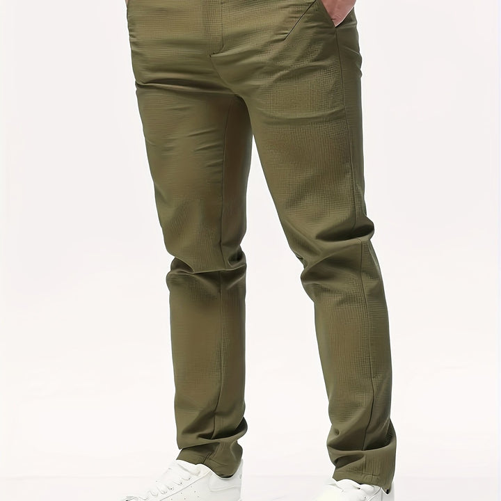 Levoire | Pantalons Décontractés Classiques Pour Hommes Olive vert 1