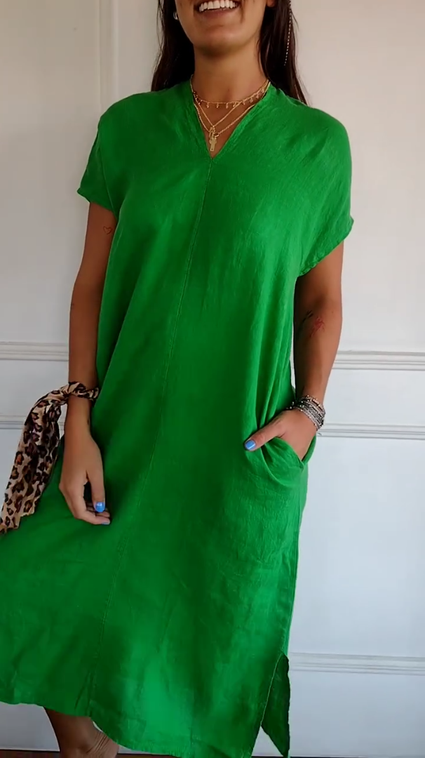 Levoire | Robe De Loisirs Avec Poches Vert