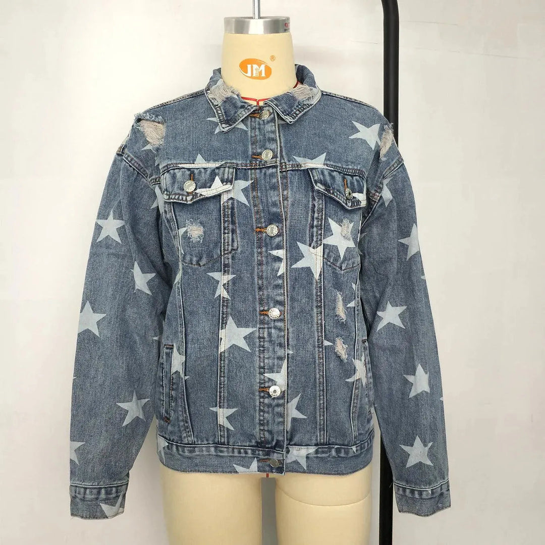 Levoire | Renno Veste en Jean Femme avec Cinq Étoiles