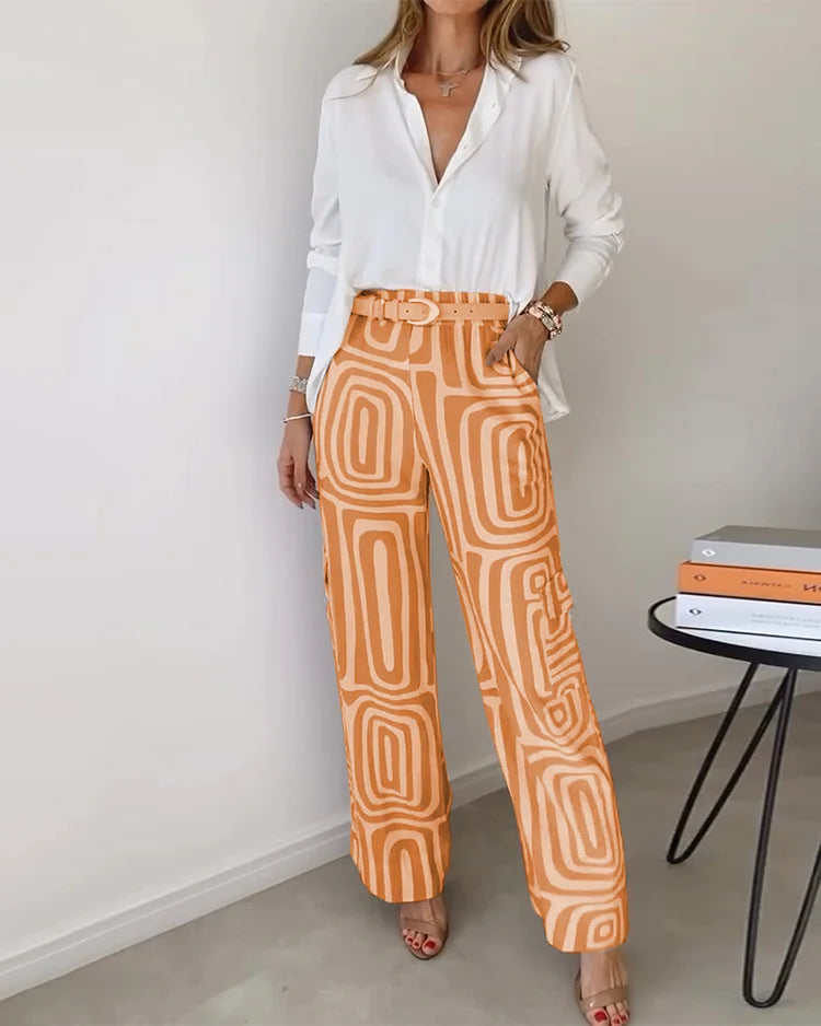 Levoire | Pantalons Élégants Pour Femmes Orange
