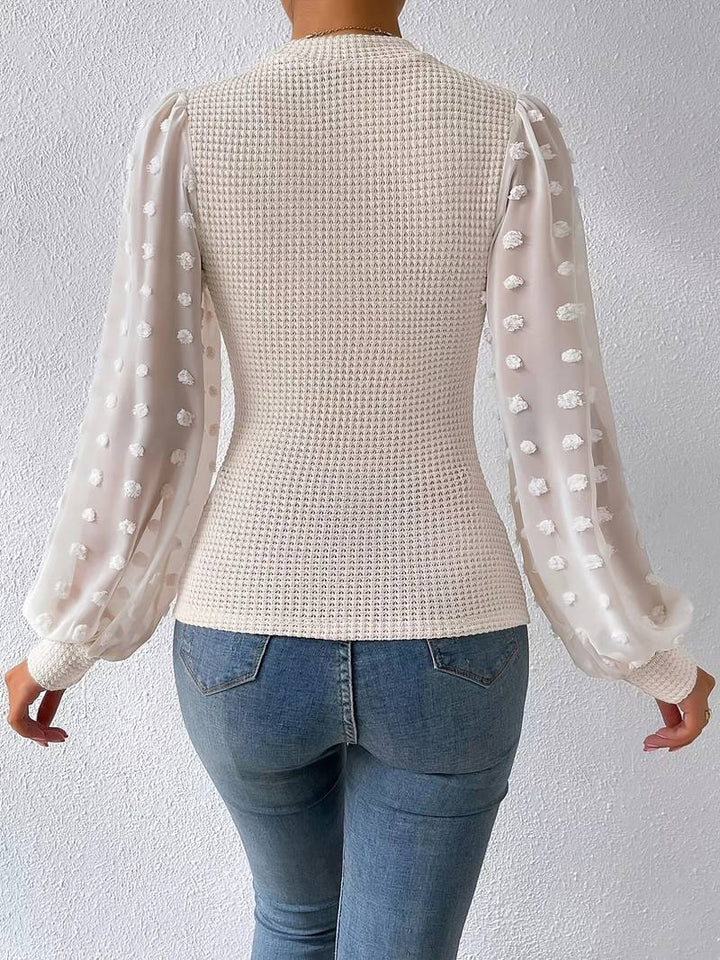 Levoire | Rennon Round Neck Shirt With Puff Sleeves