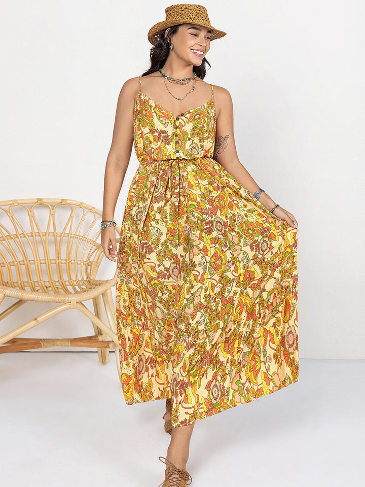 Levoire | Plus Size Robe Maxi Cami Imprimée À Col V
