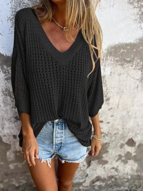 Levoire | Haut Casual Chic Noir (Presque épuisé)