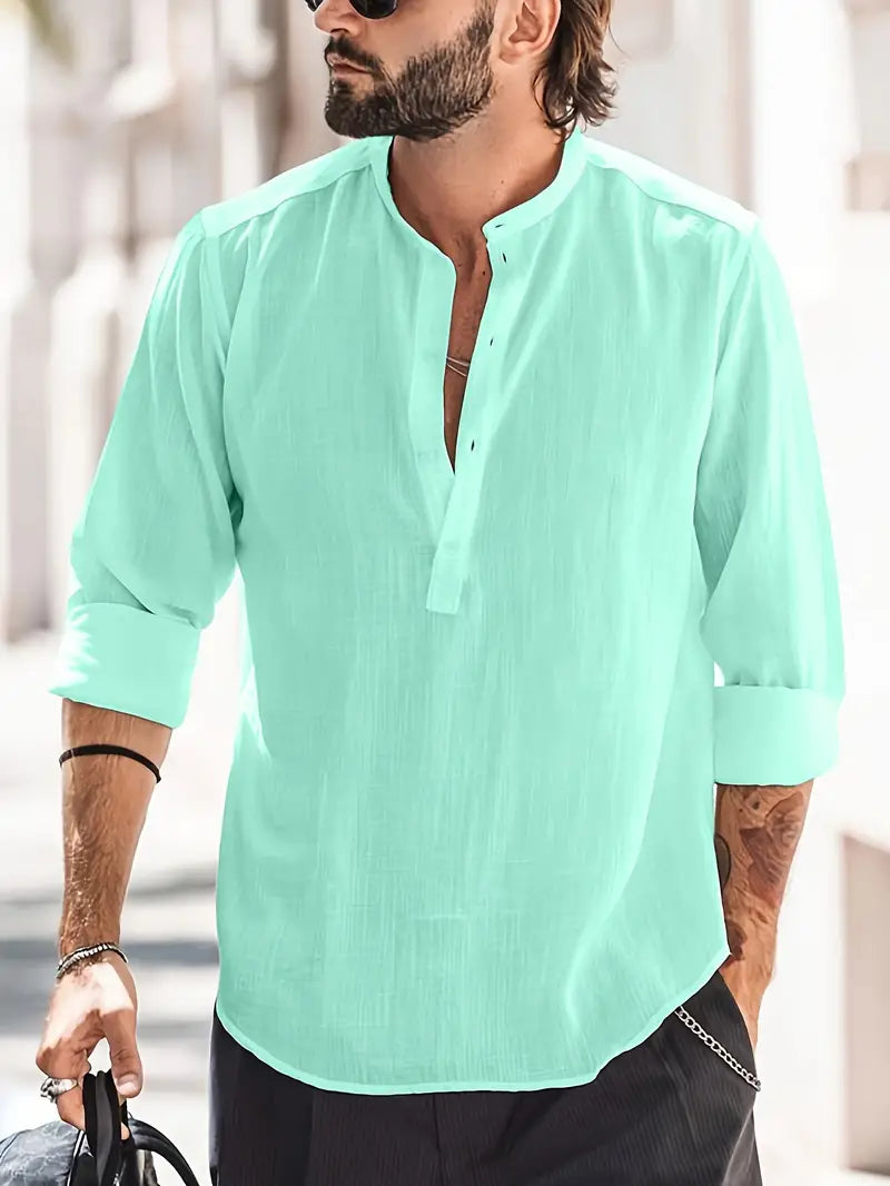 Levoire | Chemise en lin décontractée Vert