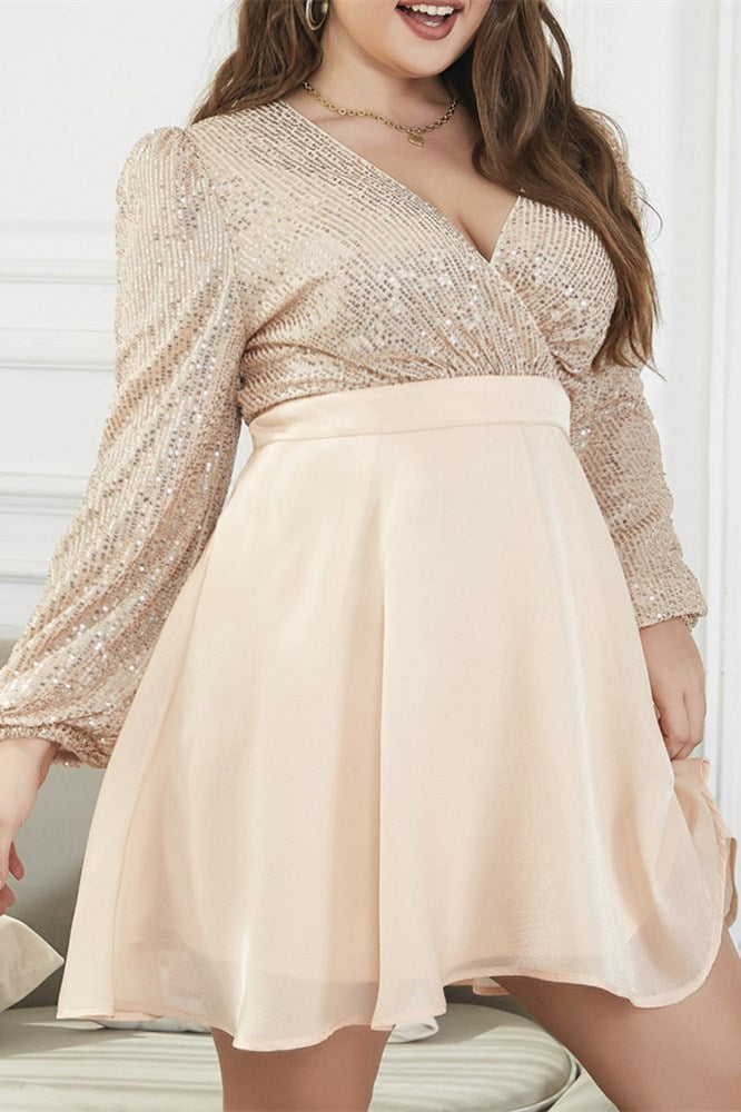 Levoire | Taille Champagne Robe enroulée en A Mini