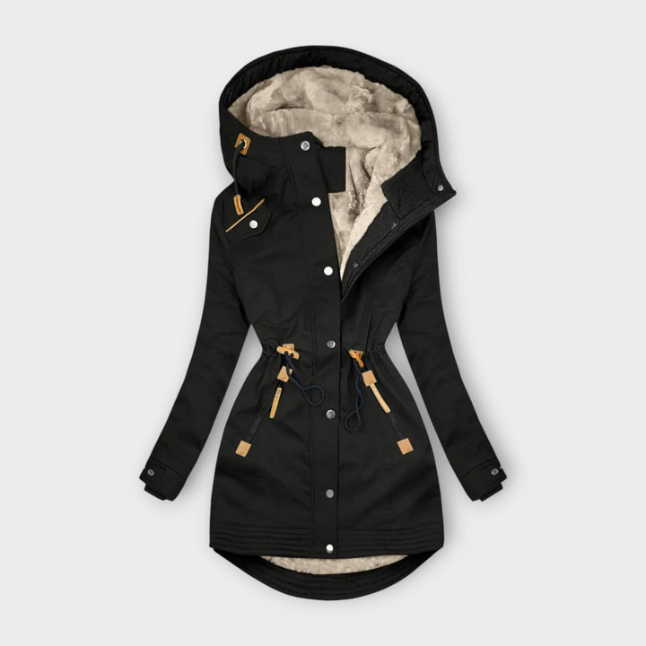 Levoire | Manteau Confortable Avec Doublure En Fourrure Noir