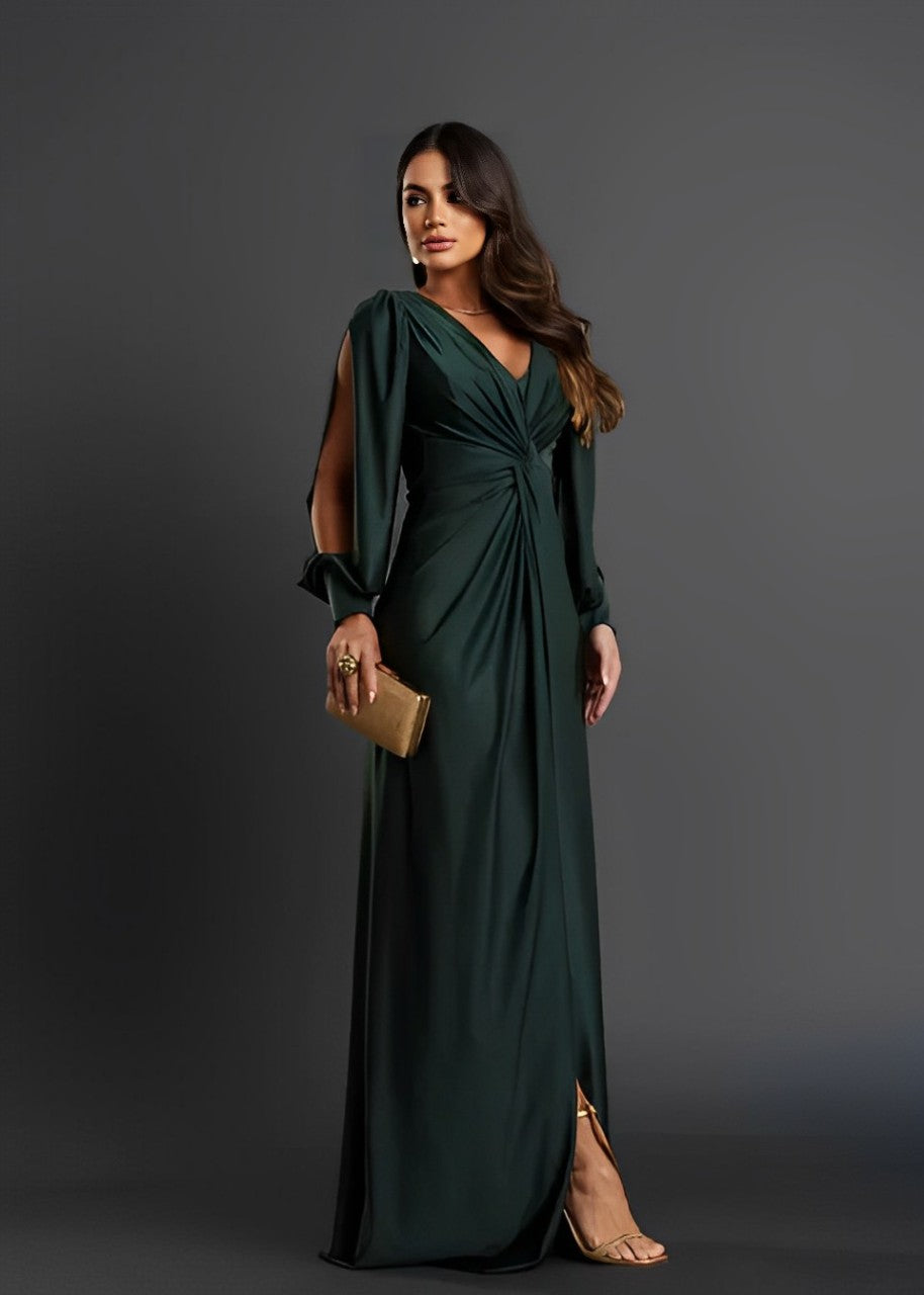 Levoire | Robe Au Design Élégant Vert foncé