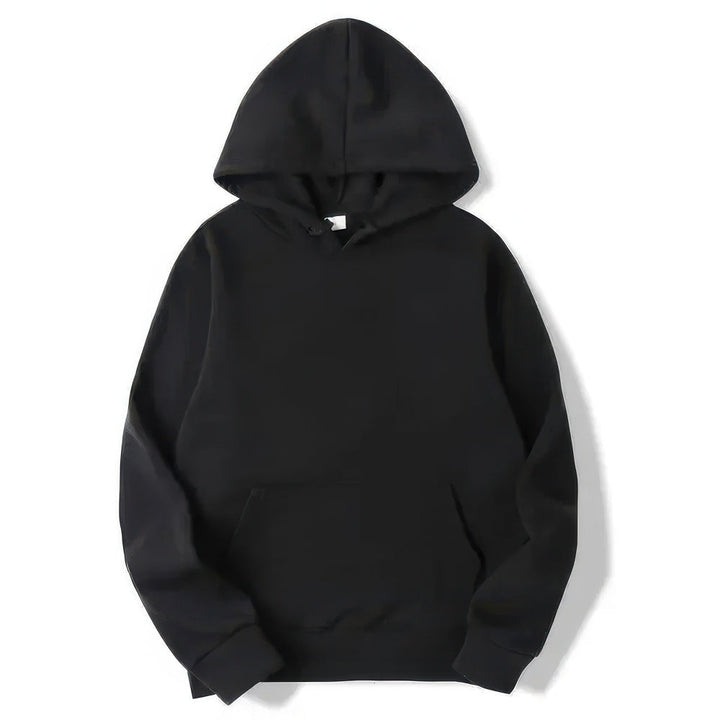 Levoire | Unisex Huppari Collegepaita, Jossa On Huppu Ja Mukava Neule Musta