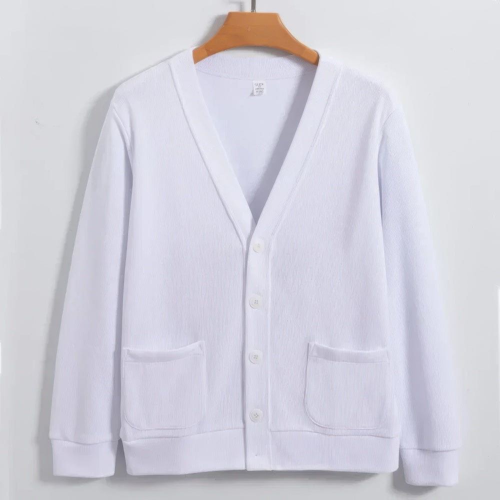 Levoire | Classique Chemise V Col Homme Blanc