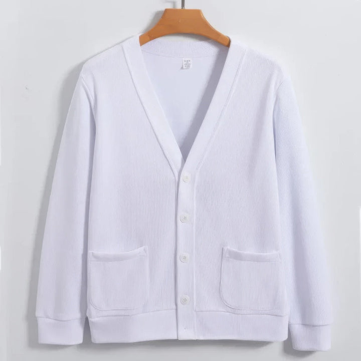 Levoire | Classique Chemise V Col Homme Blanc