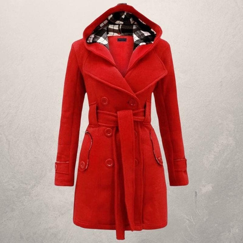 Levoire | Veste À Capuche Ceinturée À Manches Longues Avec Bouton Rot
