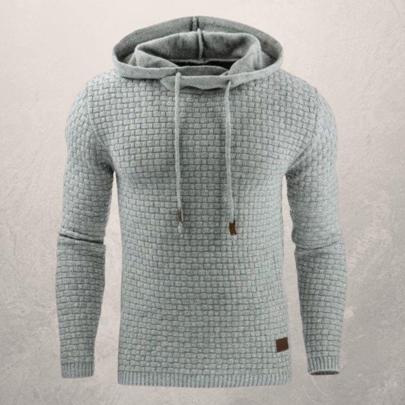 Levoire | Sweat À Capuche Sportif, Motif Damier Gris