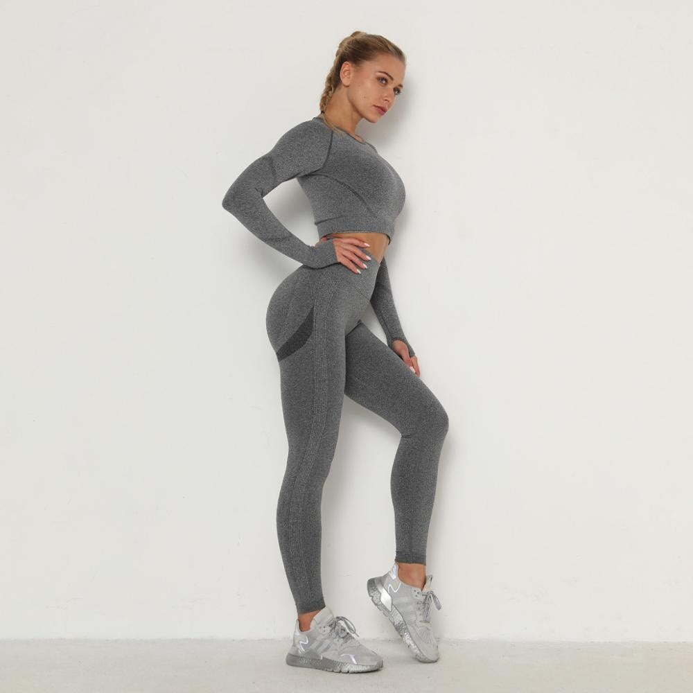 Levoire | Ensemble De Yoga Pour Femmes Gris foncé