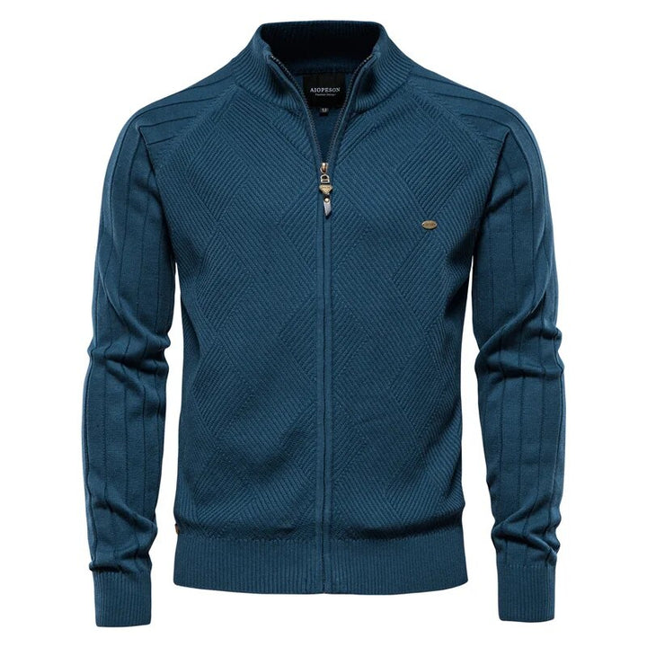 Levoire | Pull Confortable à Manches Longues avec Fermeture Éclair Bleu