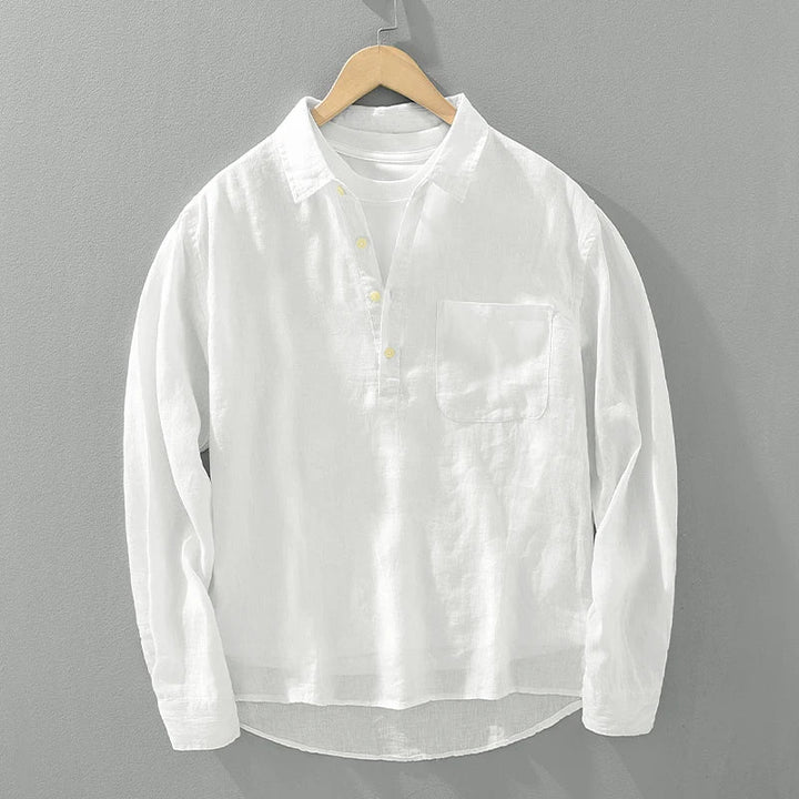 Levoire | Chemise En Lin Confortable Hommes Blanc