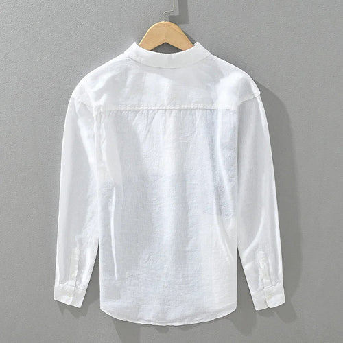 Levoire | Chemise En Lin Patchwork Elegant Hommes