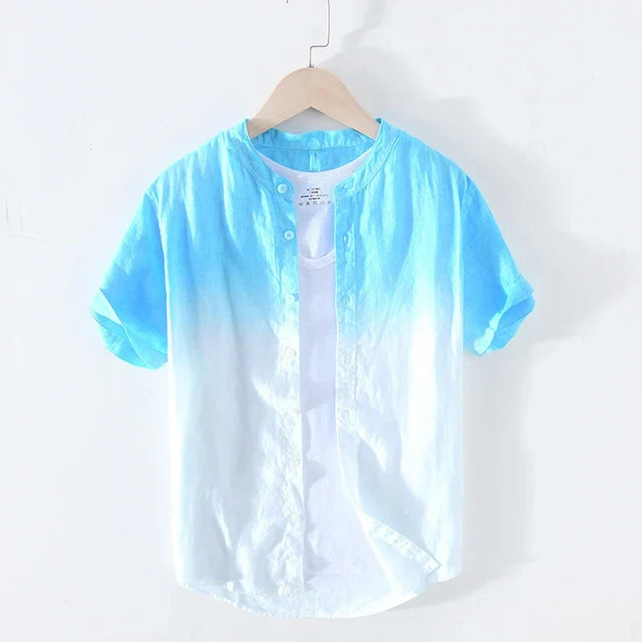 Levoire | Chemise En Lin Pour Hommes Decontractee Stylee Bleu