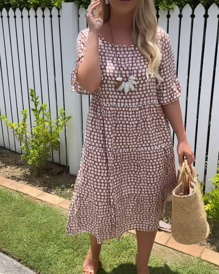 Levoire | Robe Midi Avec Encolure Ronde