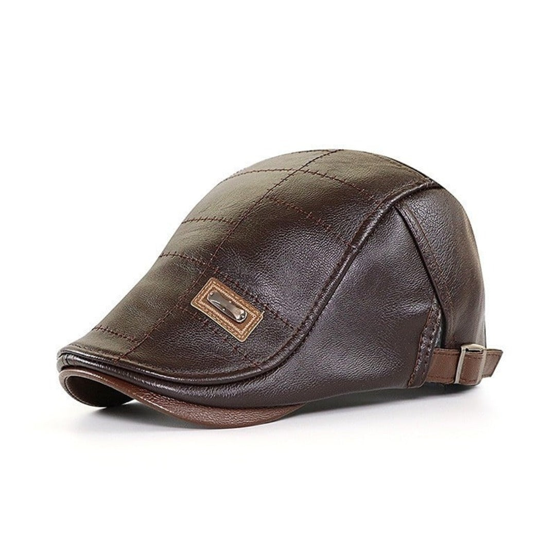 Levoire | Casquette En Cuir Unisexe Stylée Marron clair