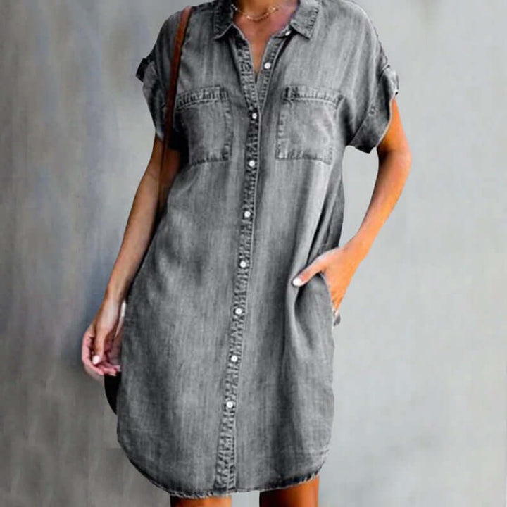Levoire | Robe En Denim Pour Un Look D'Été Décontracté Gris