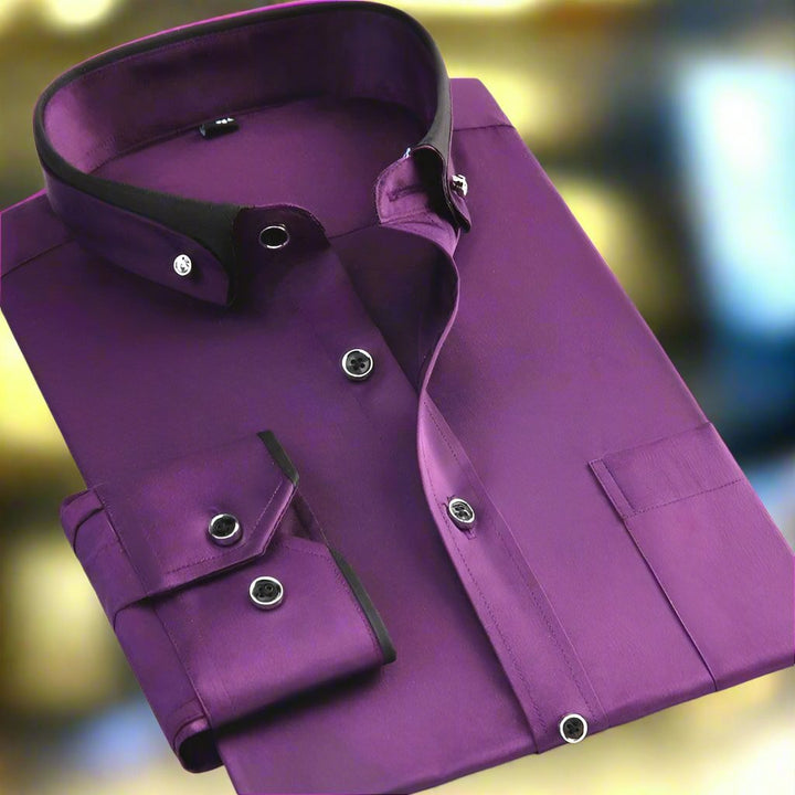Levoire | Chemise Classique À Manches Longues Violet