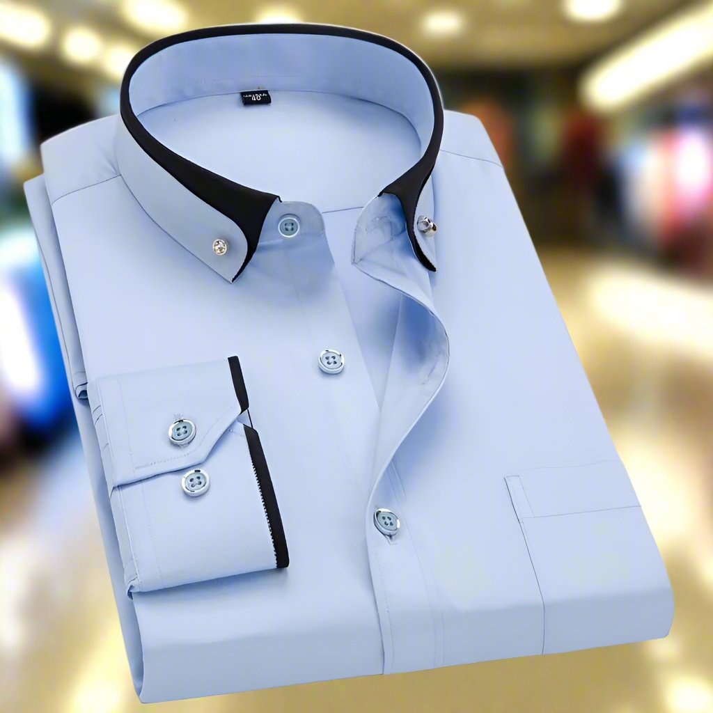 Levoire | Chemise Classique À Manches Longues Bleu clair
