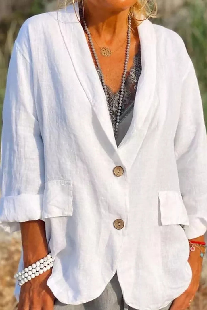 Levoire | Veste en lin avec boutons Blanc