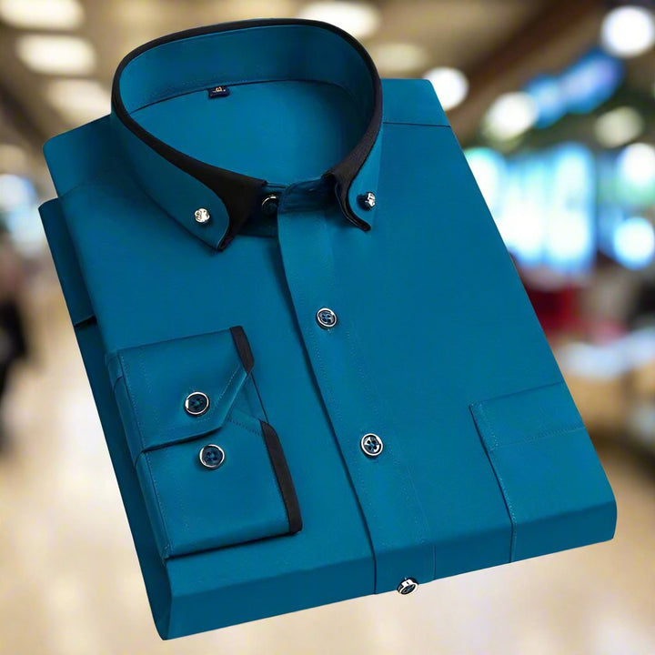 Levoire | Chemise Classique À Manches Longues Vert